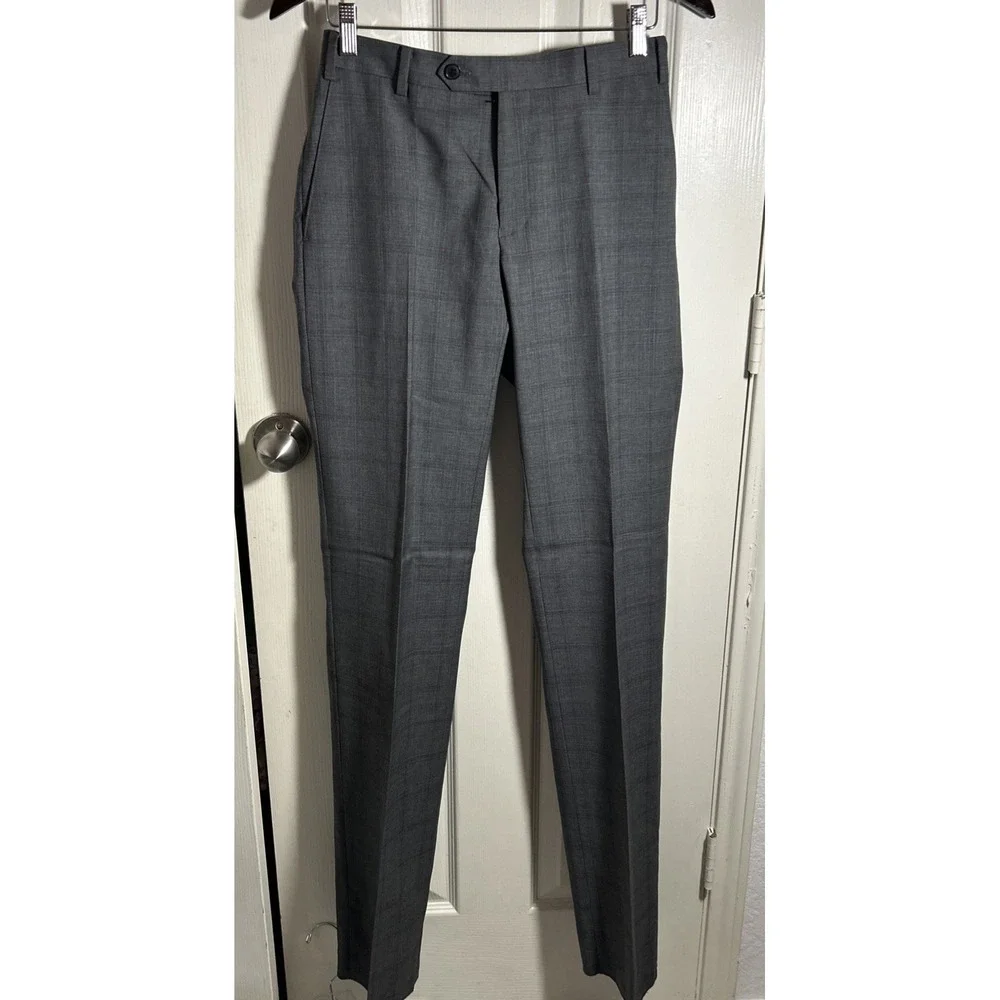 NEW Murano Collezione Slim Fit 2 Piece Gray Wool Suit 36R